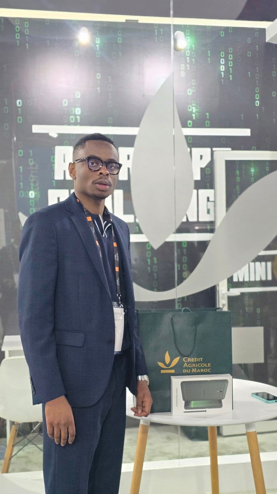 Présentation Bank-e sur la scène du Gitex Africa Challenge
